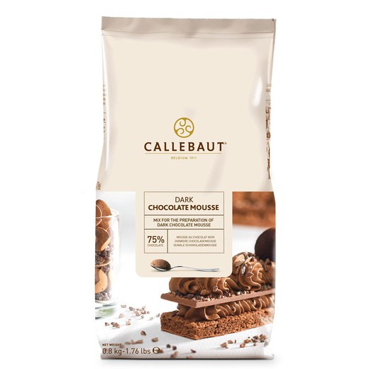 Mousse de chocolate meio amargo Callebaut 800g