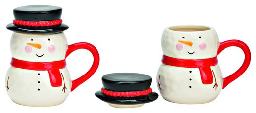 Mug 3D Navidad Tapa Muñeco de Nieve G Wurm