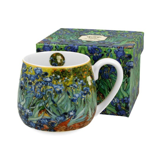 Mug Taza Ancho Iris Van Gogh 43 Cl Porcelana Duo Art Gallery