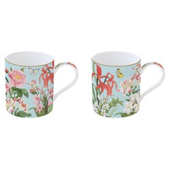 Mug Taza Botanic Juego 2 Bgar 35 Cl Porcelana Easy Life