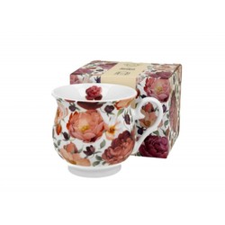 Mug Taza Retro Spring Roses Blanco Porcelana Duo Art Gallery