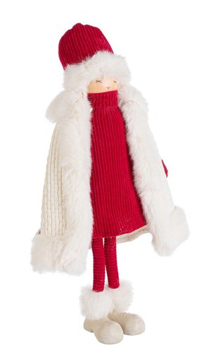 Muñeca Navidad Rojo de pie 48 cms Bizzotto