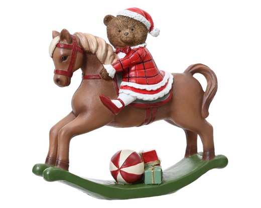 Muñeco Navidad Oso caballo Kaemingk