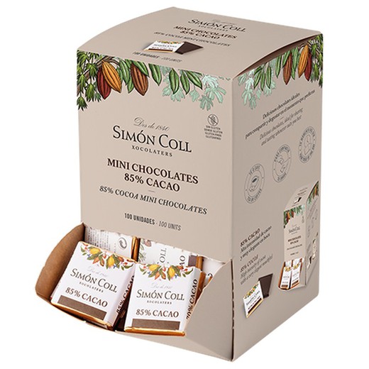 Neapolitan chocolate simon coll 85% cocoa box 100 units