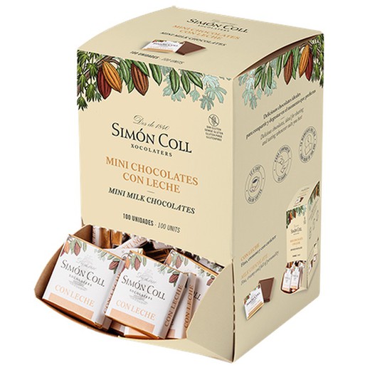 Simon Coll σοκολάτα ναπολιτάνικα με κουτί γάλακτος 100 μονάδες