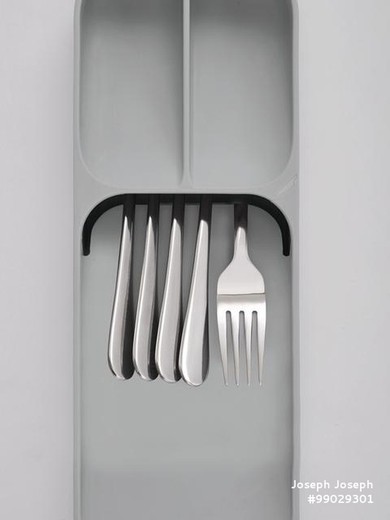 Compact cutlery organizer Gray DrawerStore Joseph