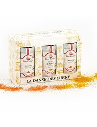 Pack 3 currys verde, curry rojo y curry de madras