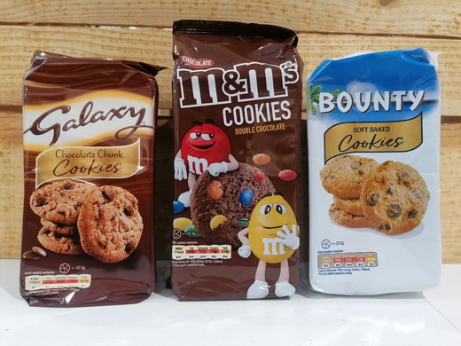 Pack galletas m&ms bounty galaxy ¡exclusivo!