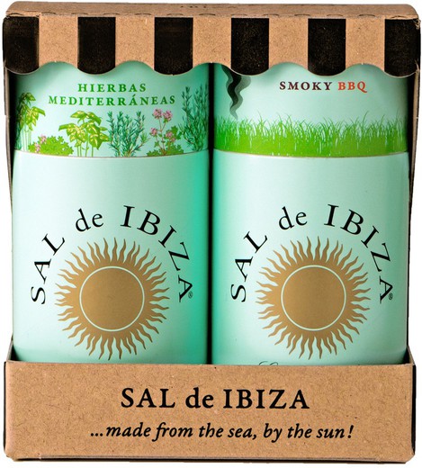 Gift pack salt of ibiza herbs & smoky barbacue 125 g