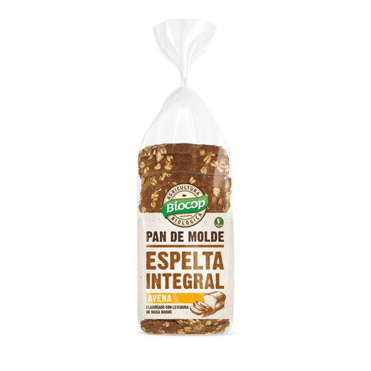 Pan molde trigo espelta int.avena biocop 400 g bio ecológico