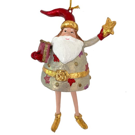 Santa Claus with Star Christmas Decoration Artisan Santa & Co