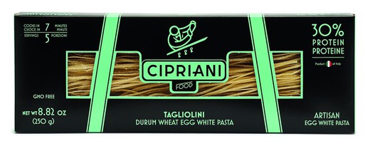 Cipriani pasta 30% protein tagliolini 250 grs