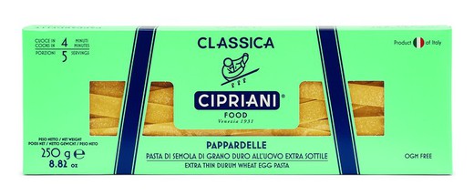 Cipriani pappardelle pasta 250 grs