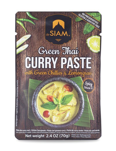Siamesisk grön currypasta (kryddig) 70 gr