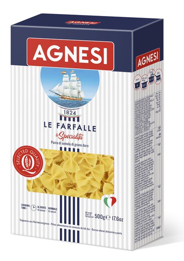 Pasta Italiana Farfalle N 61 Box 500G Agnesi