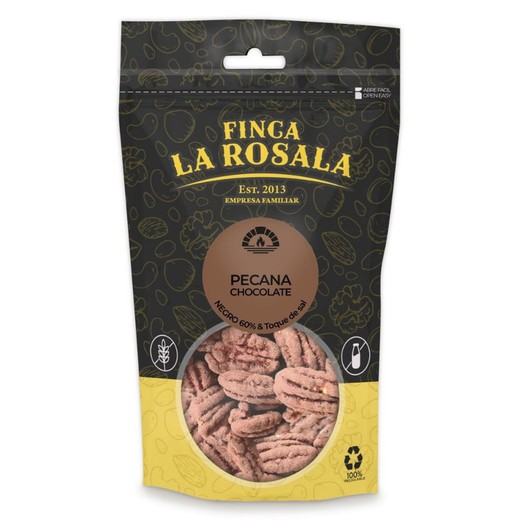 Pecana con Chocolate Negro 60% Bolsa 80 grs Frutos Secos La Rosala