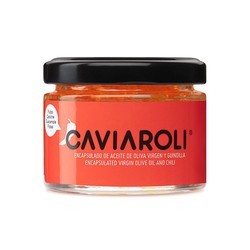 Pérolas de azeite extra virgem com pimenta 20 g esferas de caviaroli