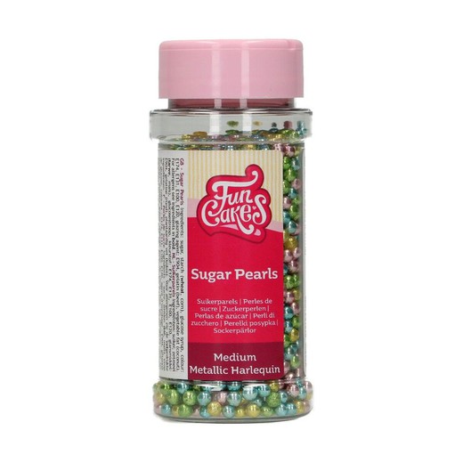 Perlas azúcar sprinkle harlequin funcakes 80 grs
