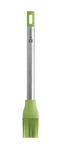 Nailon y Silicona 28.5 cm Acero INOX Verde BRA Prior Pincel de Cocina Apta para el Contacto con los Alimentos 