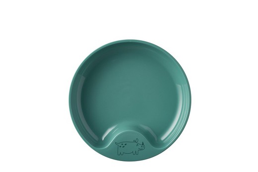 Plate children learning mine - turquoise