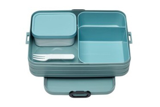 Lunch box bento grande porta pranzo al sacco - verde nordico