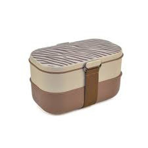 Lunchbag Bento Food Carrier Marron Zèbre 1,35 L Iris