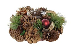 Individual Green Pineapple Natural Christmas Centerpiece Candle Holder