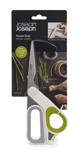 PowerGrip Kitchen Scissors with Integrated Joseph Thumb Grip