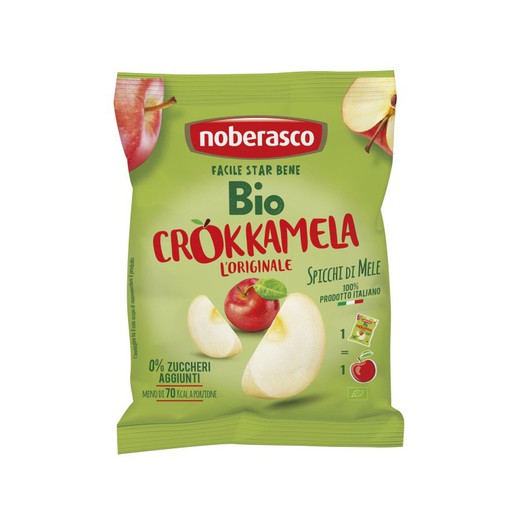 Noberasco chrupiące plasterki jabłka 20 g bio bio