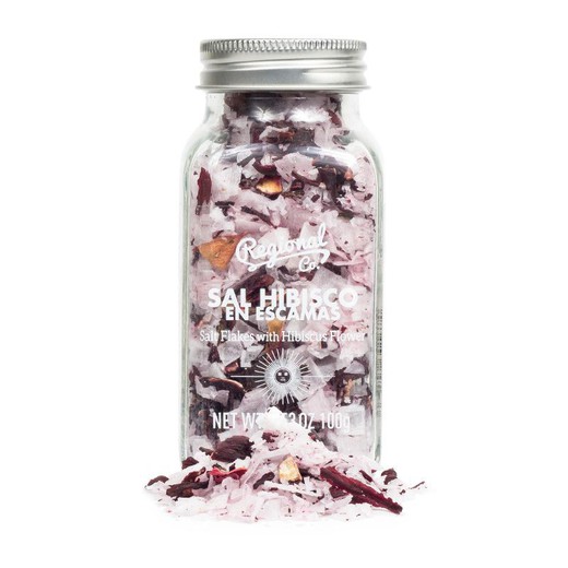 Sól w płatkach z kwiatów hibiskusa 100 gr Regional Co