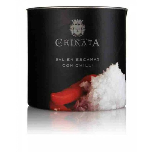 Θαλασσινό αλάτι σε νιφάδες chilli la chinata 165 grs