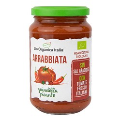 Italiaanse bio biologische arrabiata tomatensaus 325ml bio ecologisch