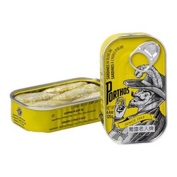 Sardinas Aceite Oliva 3/5 Porthos Conserva Portuguesa 125g