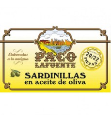 Sardines olijfolie 20-22 stuks paco lafuente ol125 g