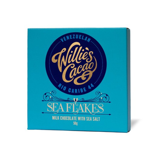 Sea Flakes Willie's Cacao Tableta Chocolate con Sal 50 Grs