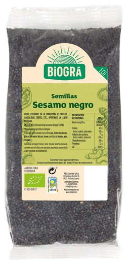 Sésamo negro 250g Semillas Ecológicas Biogra
