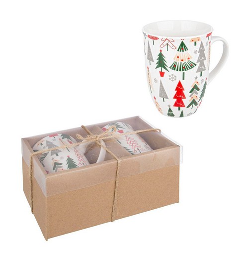 Set of 2 Christmas Mugs Mug Livigno White