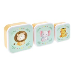 Set 3 Cajitas De Almuerzo Infantil Animals Creative Story