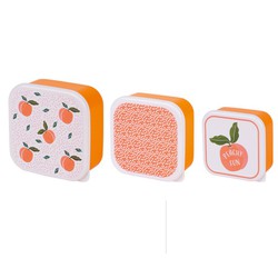 Set 3 Melamine Children's Lunch Boxes Peachy Ladelle
