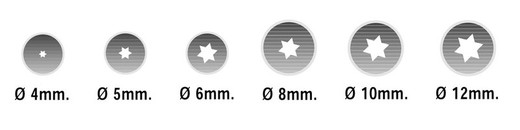 Conjunto de 6 Bicos para Pastelaria Estrella Lacor