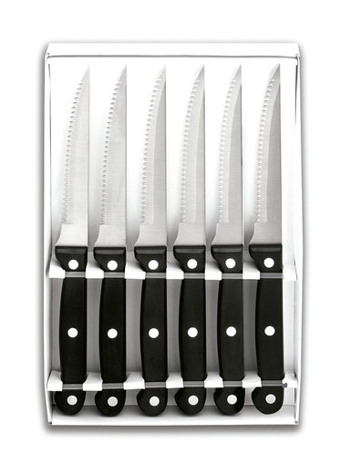 Ensemble de 6 couteaux à steak micro dentelés Lacor