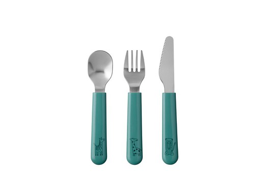 Children's cutlery set mio 3 pcs - turquoise