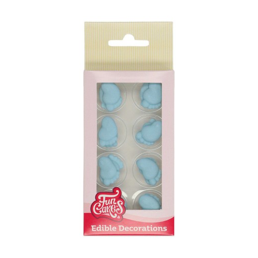 Set decorazione dessert piedini blu 16 pezzi funcakes