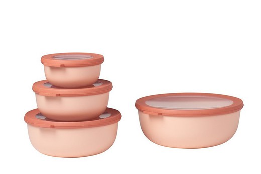 Cirqula lunchbox set 4 delig (350+750+1250+2250) - nordic pink