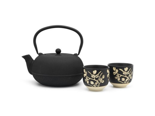 Set sichuan teapot 1l + 2 cups porcelain bredemeijer