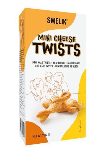 Cheese snack all butter mini cheese twists 90 grs