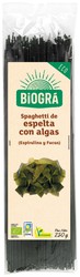 Spaguetti con Algas (Espirulina y Fucus) Ecológico Biogra 250 grs