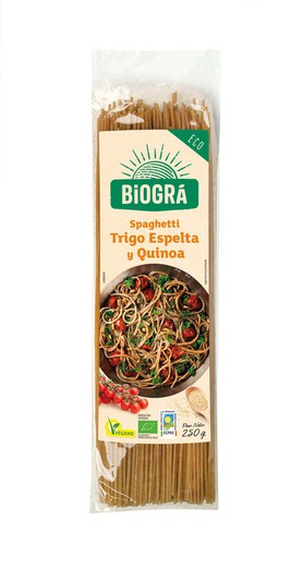 Spaguetti de Espelta con Quinoa Ecológico Biogra 250 grs