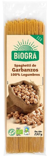 Spaguetti de garbanzos Legumbres Ecológicas Biogra 250 grs