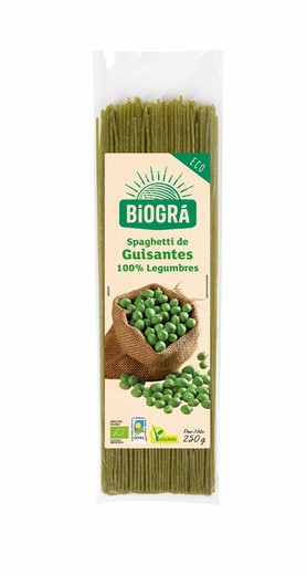 Spaguetti de guisantes Legumbres Ecológicas Biogra 250 grs